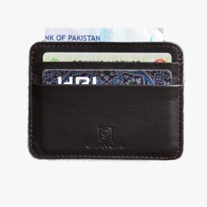 GHANCHE Sleek Leather Card Holder (Charcoal Grey) GH-SLK-11