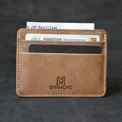 GHANCHE Sleek Leather Card Holder (Wood Brown) GH-SLK-03 - Image 2