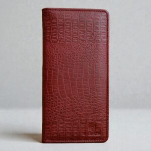 GHANCHE Urban Spirit Leather Wallet (Crocodile Maroon) GH-USW-02