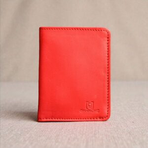 Super Slim Wallet with inside Button (Shocking Red) GH-SLMB-01