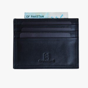 GHANCHE Executive Sleek Leather Card Case (Mild Black) GH-ESLK-02