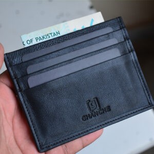 GHANCHE Executive Sleek Leather Card Case (Mild Black) GH-ESLK-02