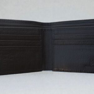 Ghanche Bifold Red Line Leather Wallet (Black) GH-BFL-01