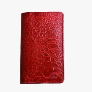 GHANCHE Leather Continental Wallet (Crocodile Orange Red) GH-CW-02