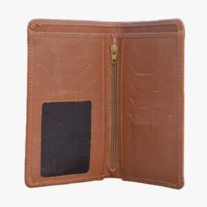 GHANCHE Medium Long Leather Wallet (Mild Brown) GH-MLM-02