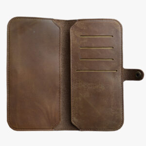 GHANCHE Leather Mobile Pouch & Wallet (Cigar Brown) GH-MP-01