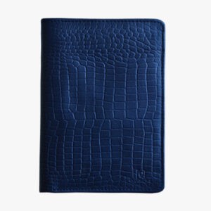 GHANCHE Passport Leather Cover (Textured Blue) GH-PPC-02