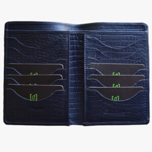 GHANCHE Passport Leather Cover (Textured Blue) GH-PPC-02