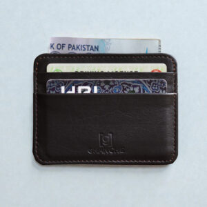 GHANCHE Sleek Leather Card Holder (Charcoal Grey) GH-SLK-11