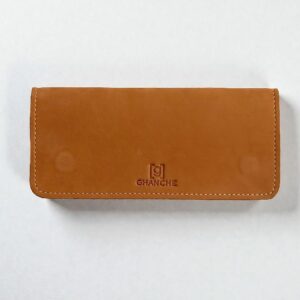 GHANCHE Nubuck Leather Glasses Cover (Golden Brown) GH-GC-03