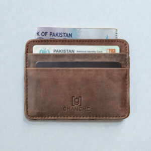 GHANCHE Sleek Leather Card Holder (Cedar Brown) GH-SLK-07