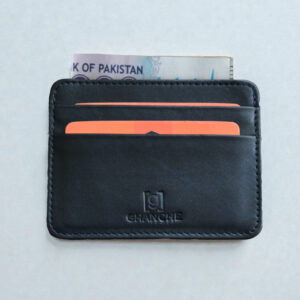 GHANCHE Sleek Leather Card Holder (Black) GH-SLK-09